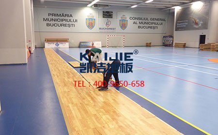 籃球館運(yùn)動木地板安裝施工具體過程-籃球地板