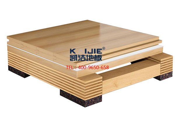 籃球?qū)Ｓ玫匕妪埞墙Y(jié)構(gòu),體育運(yùn)動(dòng)木地板,龍骨結(jié)構(gòu)地板,凱潔籃球地板