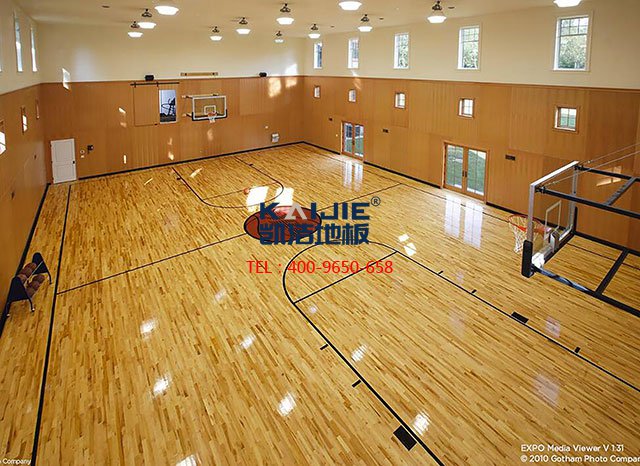 專用籃球場(chǎng)運(yùn)動(dòng)木地板個(gè)性定制方案 籃球木地板廠家——?jiǎng)P潔地板