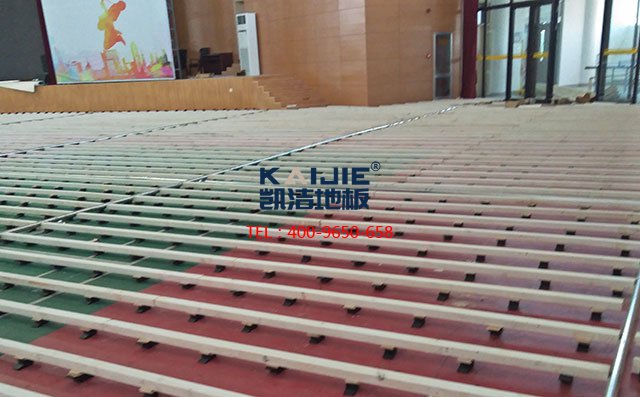 青島市黃島區(qū)第六中學體育館木地板案例——凱潔地板