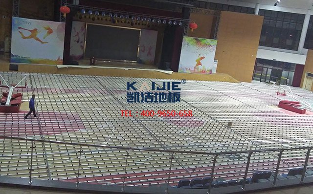 青島市黃島區(qū)第六中學體育館木地板案例——凱潔地板