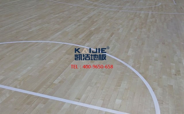 青島市黃島區(qū)第六中學體育館木地板案例——凱潔地板
