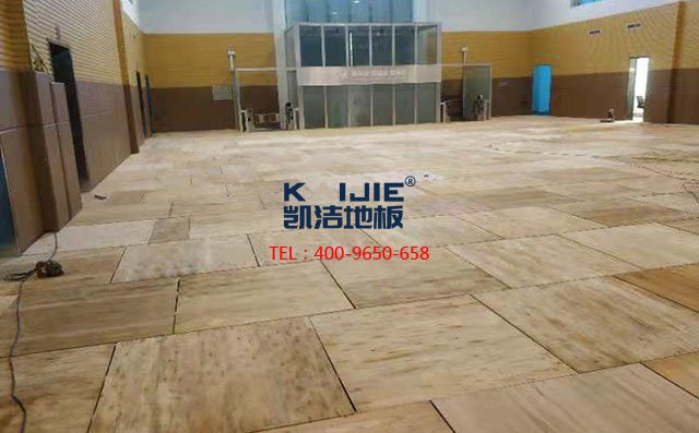 山東濰坊高密**電網(wǎng)羽毛球館木地板案例——凱潔地板