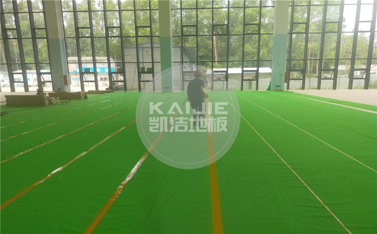 廣東佛山南海區(qū)綠電能源有限公司體育館木地板項(xiàng)目案例-凱潔籃球地板