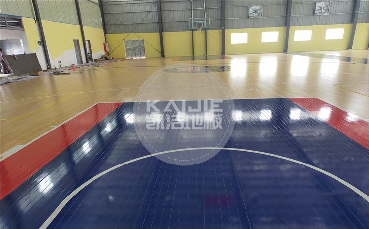 廣東省江門市開平市尋夢籃球館運動木地板——凱潔籃球地板