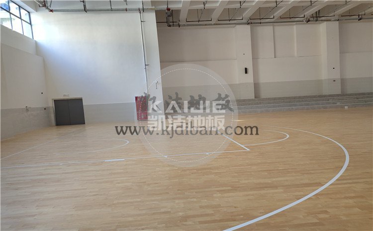四川綿陽實驗中學體育館木地板項目-凱潔籃球木地板廠家