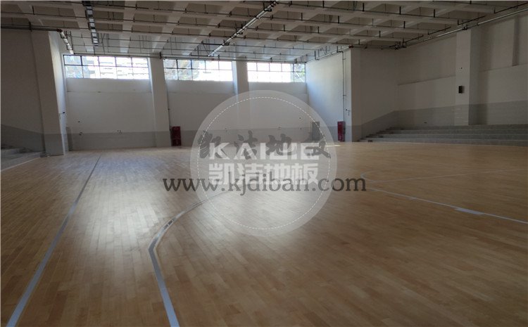 四川綿陽實驗中學體育館木地板項目-凱潔籃球木地板廠家