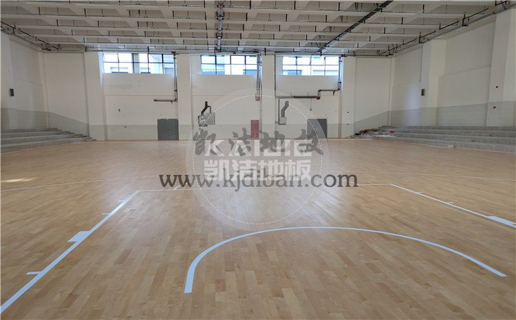 四川綿陽實驗中學體育館木地板項目-凱潔籃球木地板廠家