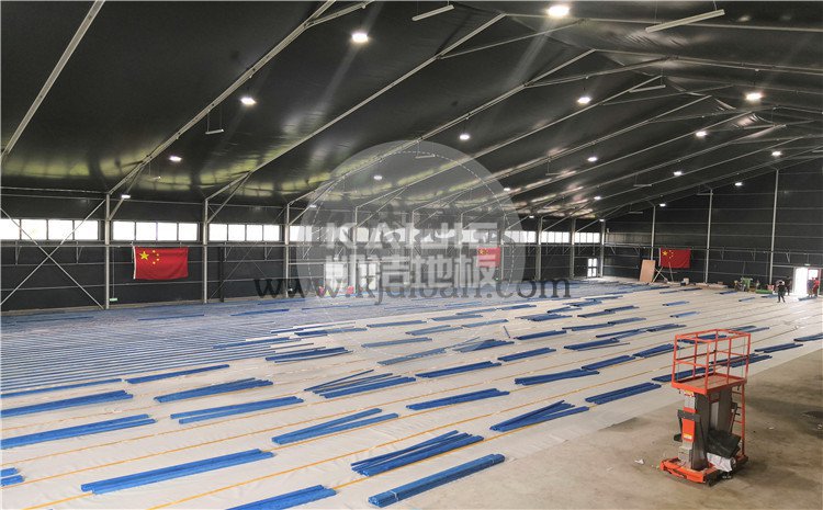 北京東五環(huán)常營(yíng)體育館木地板項(xiàng)目-凱潔籃球木地板廠家