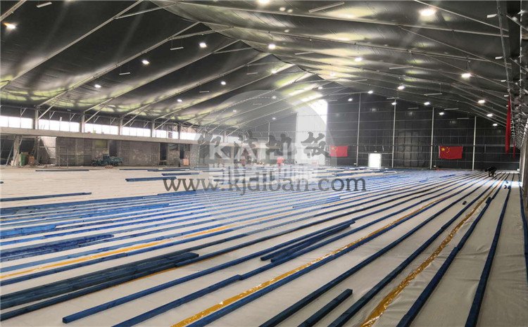 北京東五環(huán)常營(yíng)體育館木地板項(xiàng)目-凱潔籃球木地板廠家