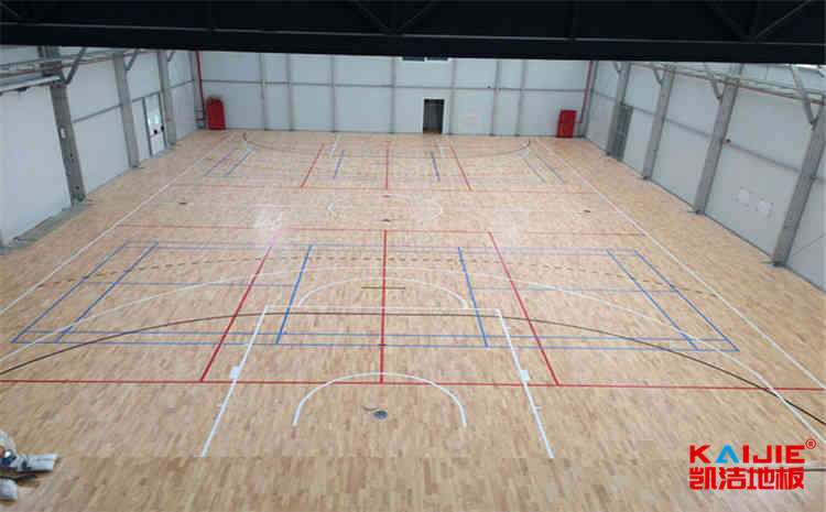 24厚排球館木地板施工技術(shù)方案（浙江體育運(yùn)動木地板施工）-凱潔地板